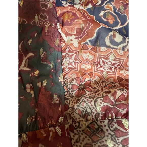 Forever 21 Floral Mini Dress Womens Large Long Sleeve Side Zippered - Picture 5 of 11